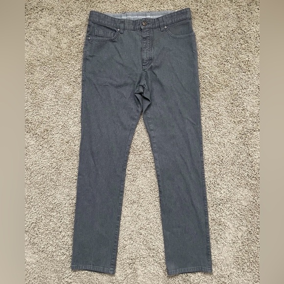 ERMENEGILDO ZEGNA Size 34x32 Gray Cotton Blend Slim Straight Jeans - Picture 1 of 6